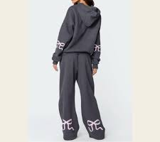 Suit Plus Fleece Hoodie Casual Sports Two-piece Set