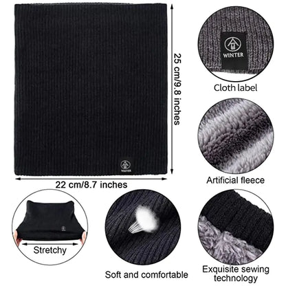 Unisex Thick Knit Wool Scarf